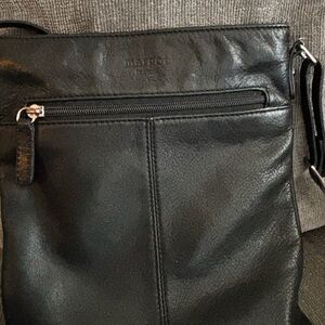 Black Leather Crossbody Bag